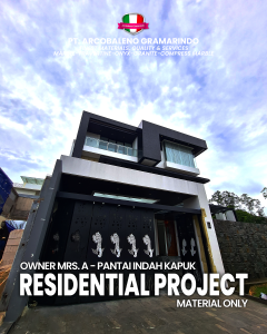 Project rumah di pantai indah kapuk menggunakan marmer biancovenus